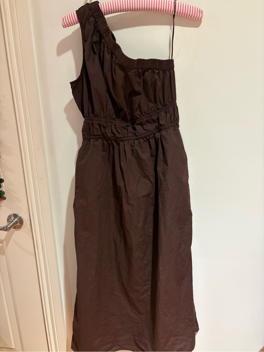 Rails Chocolate Brown One-Shoulder Midi Dress